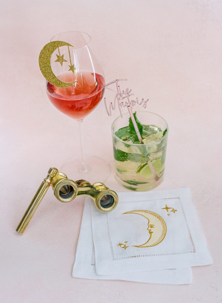 Pink moon inspired party items