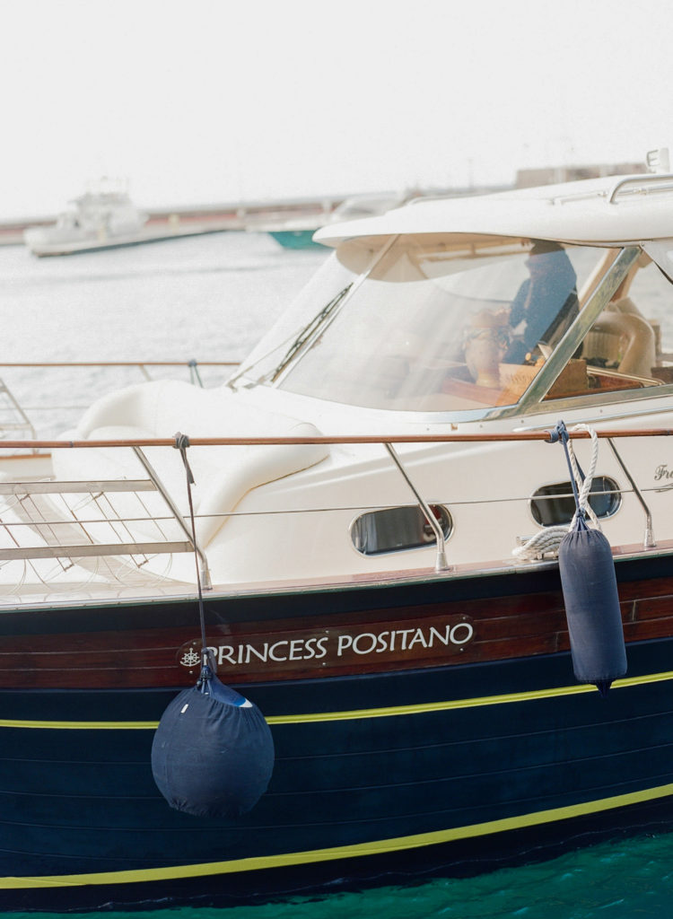 The Princess Positano boat in Italy.