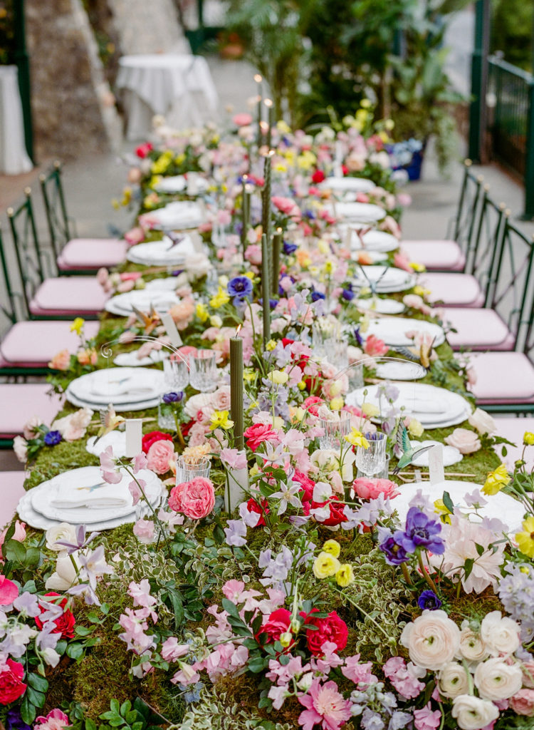 Florar table decor at the Palazzo Avino restaurant