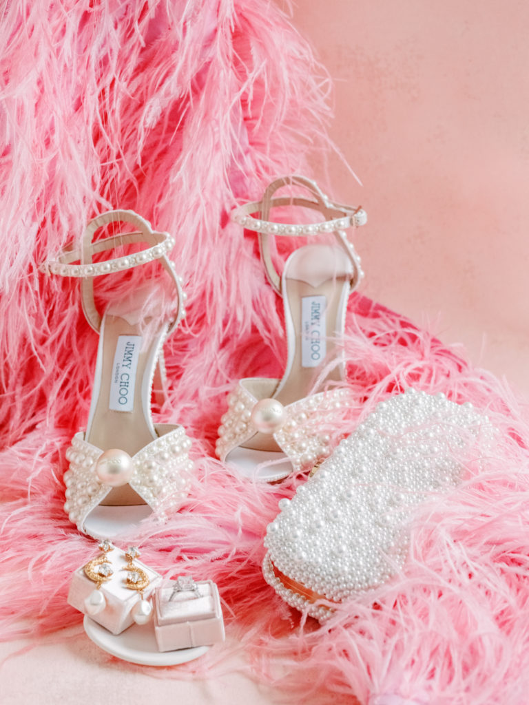 Jimmy Choo Sacora 100 faux pearl-embellished sandals