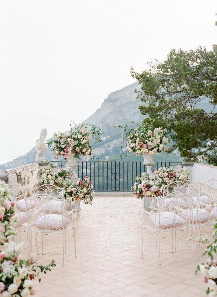 Villa Cimbrone wedding ceremony on the Infinity terrace