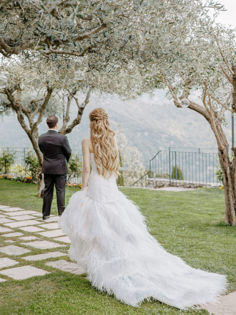 Amalfi Coast first look wedding photo